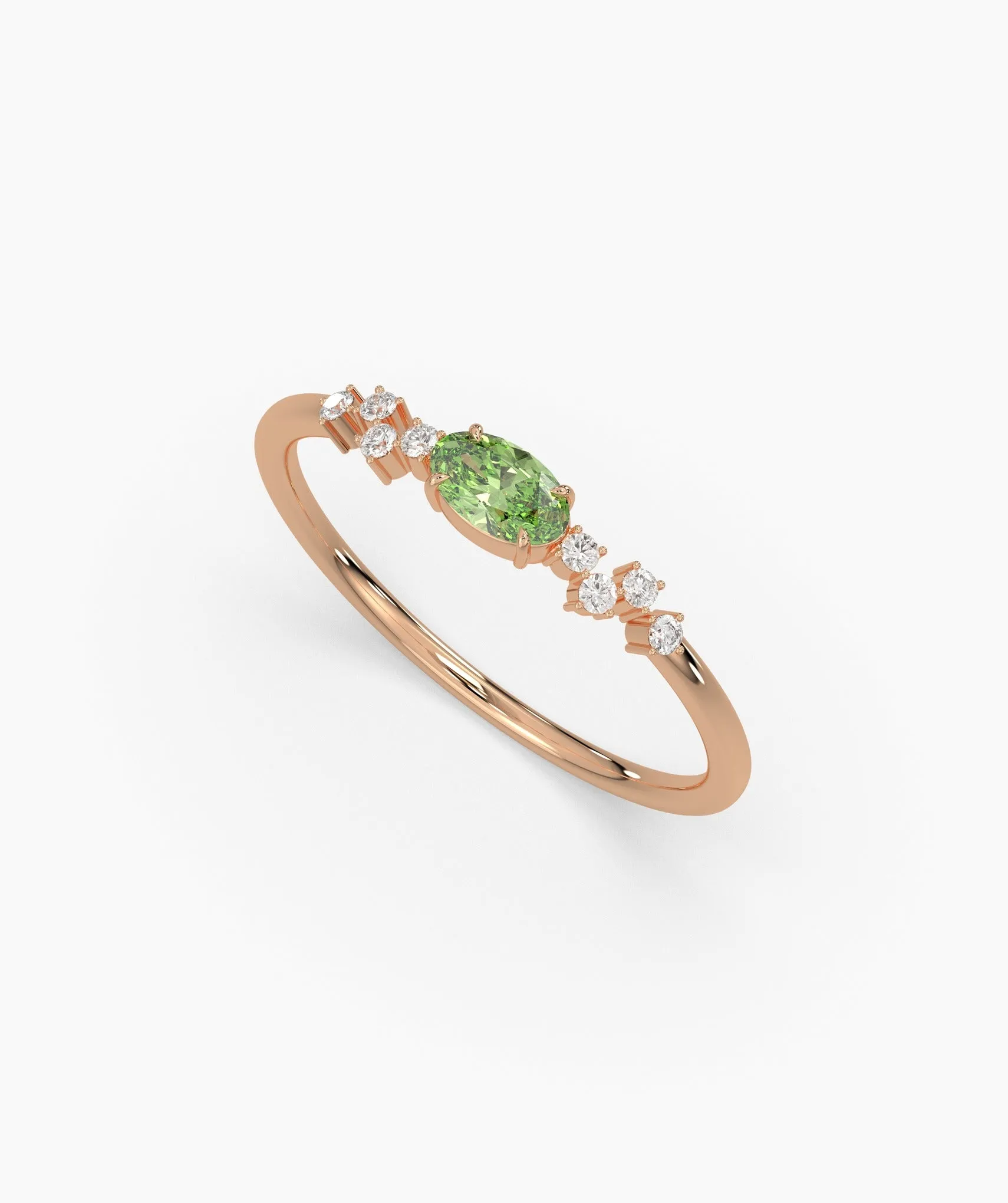 Green Elegant Gemstone Band