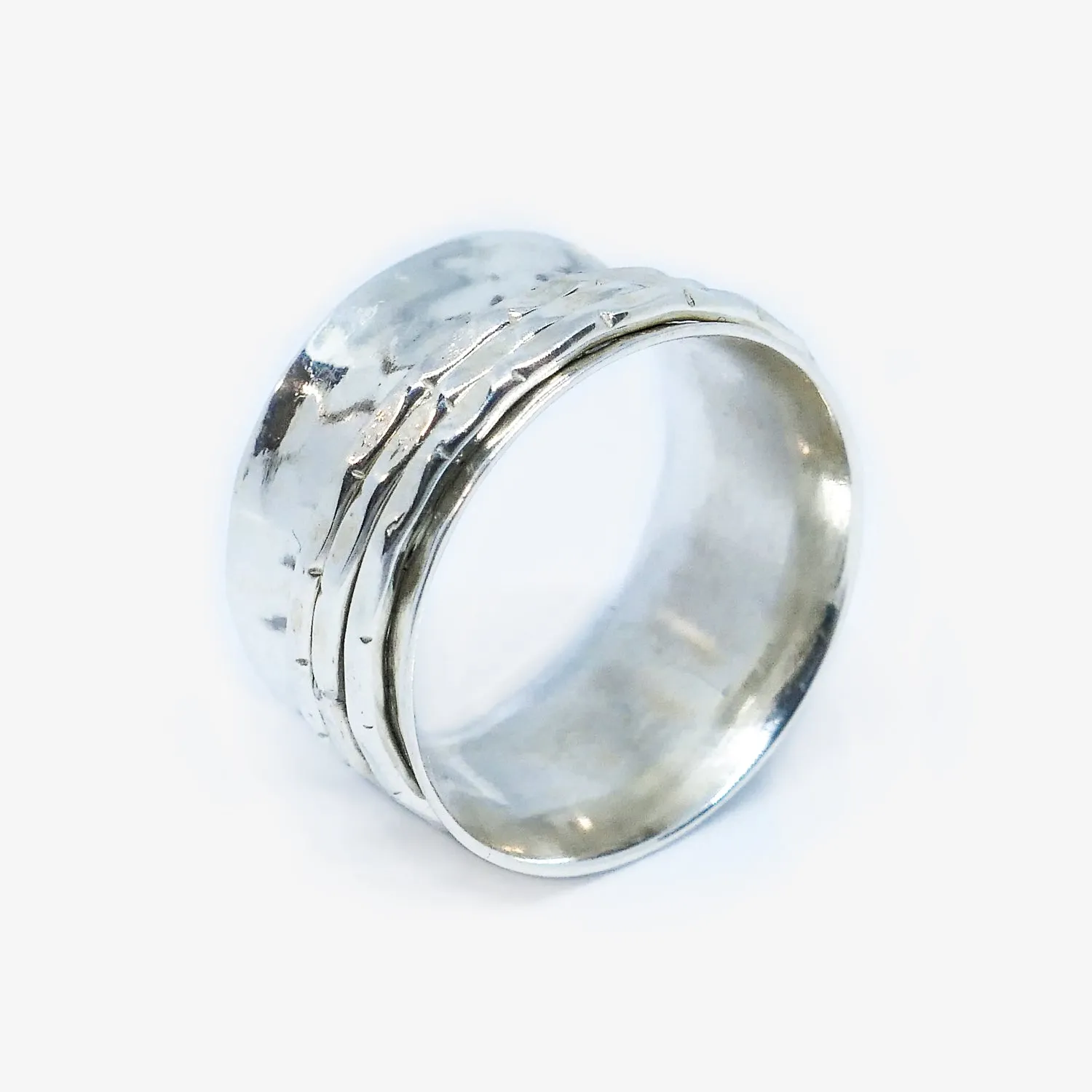 Hammered Spinner Ring