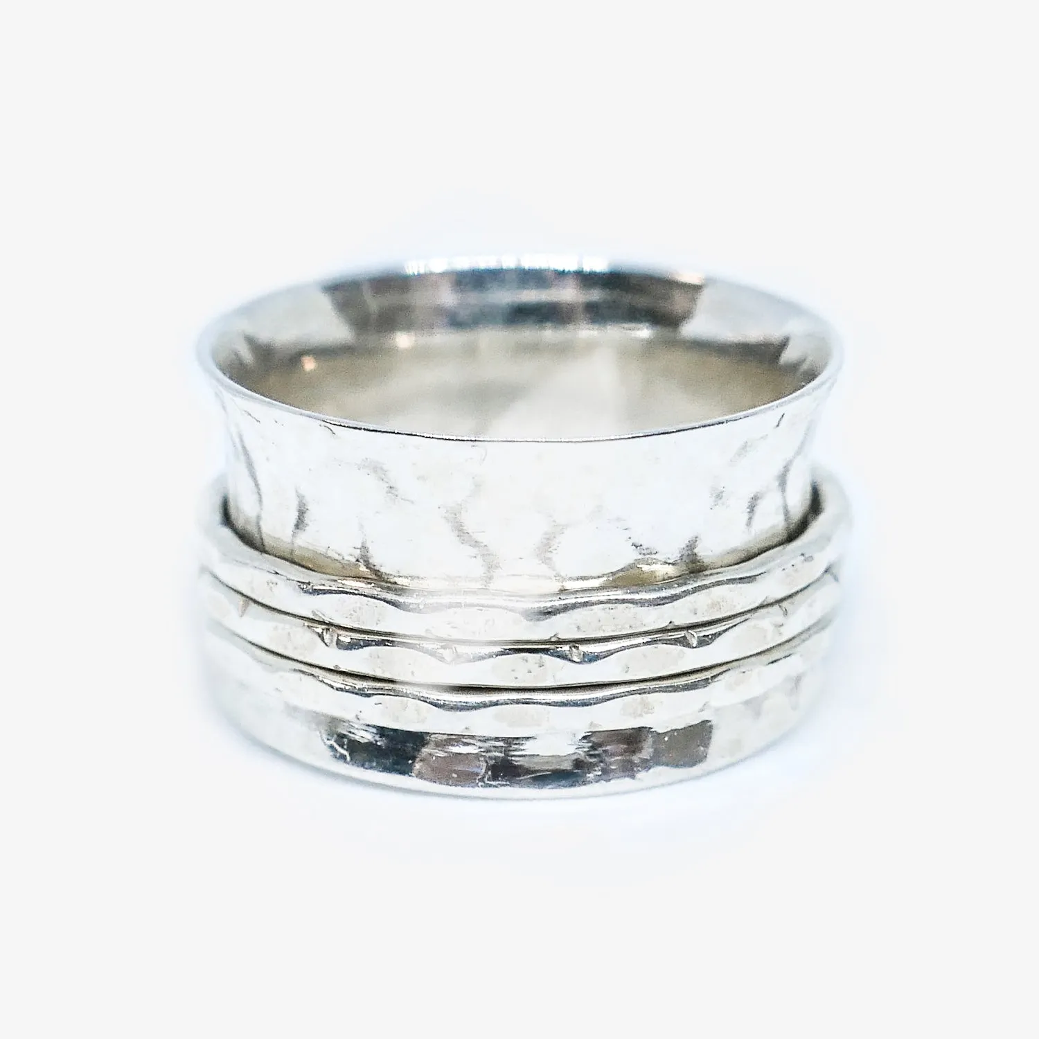 Hammered Spinner Ring