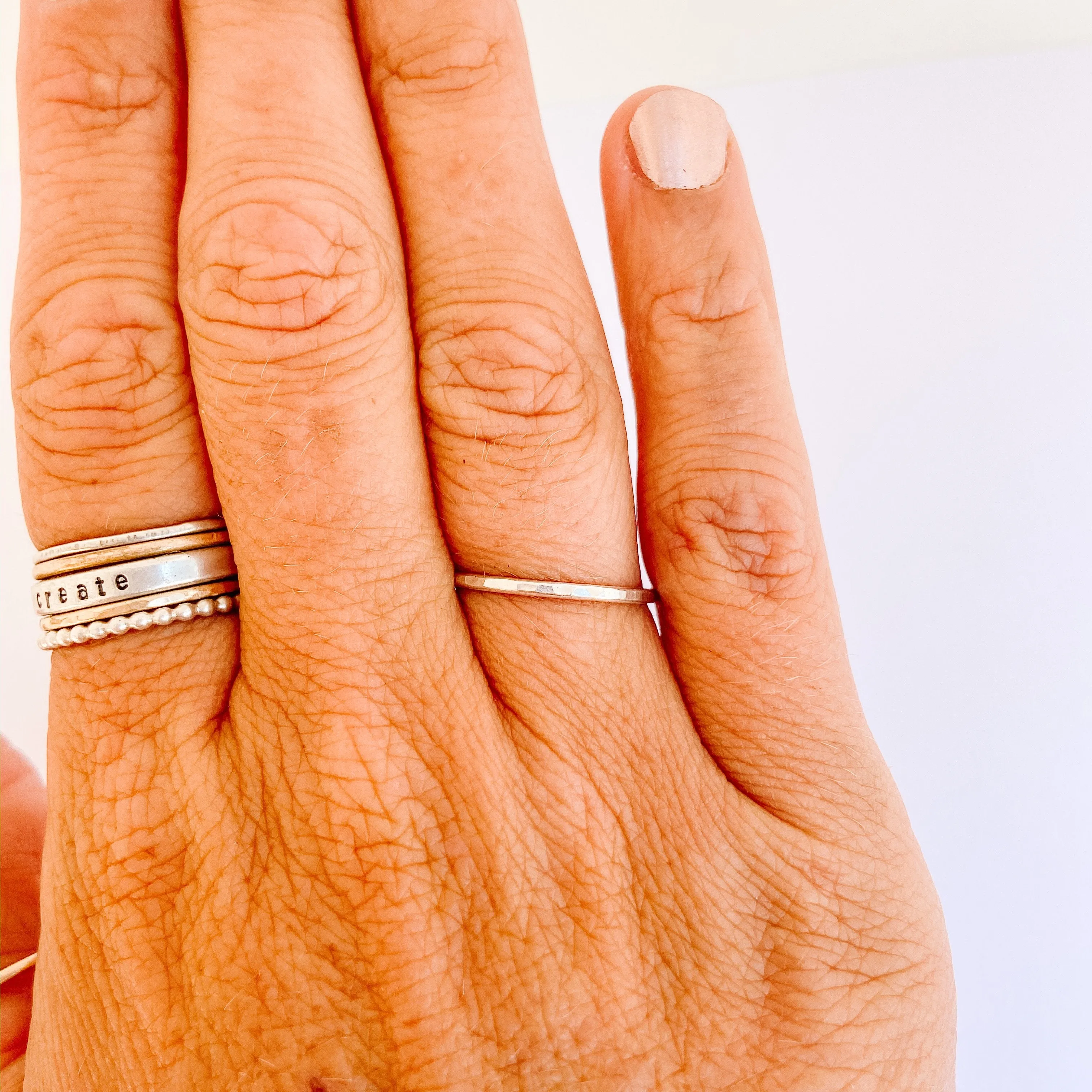 Hammered Stacking Ring