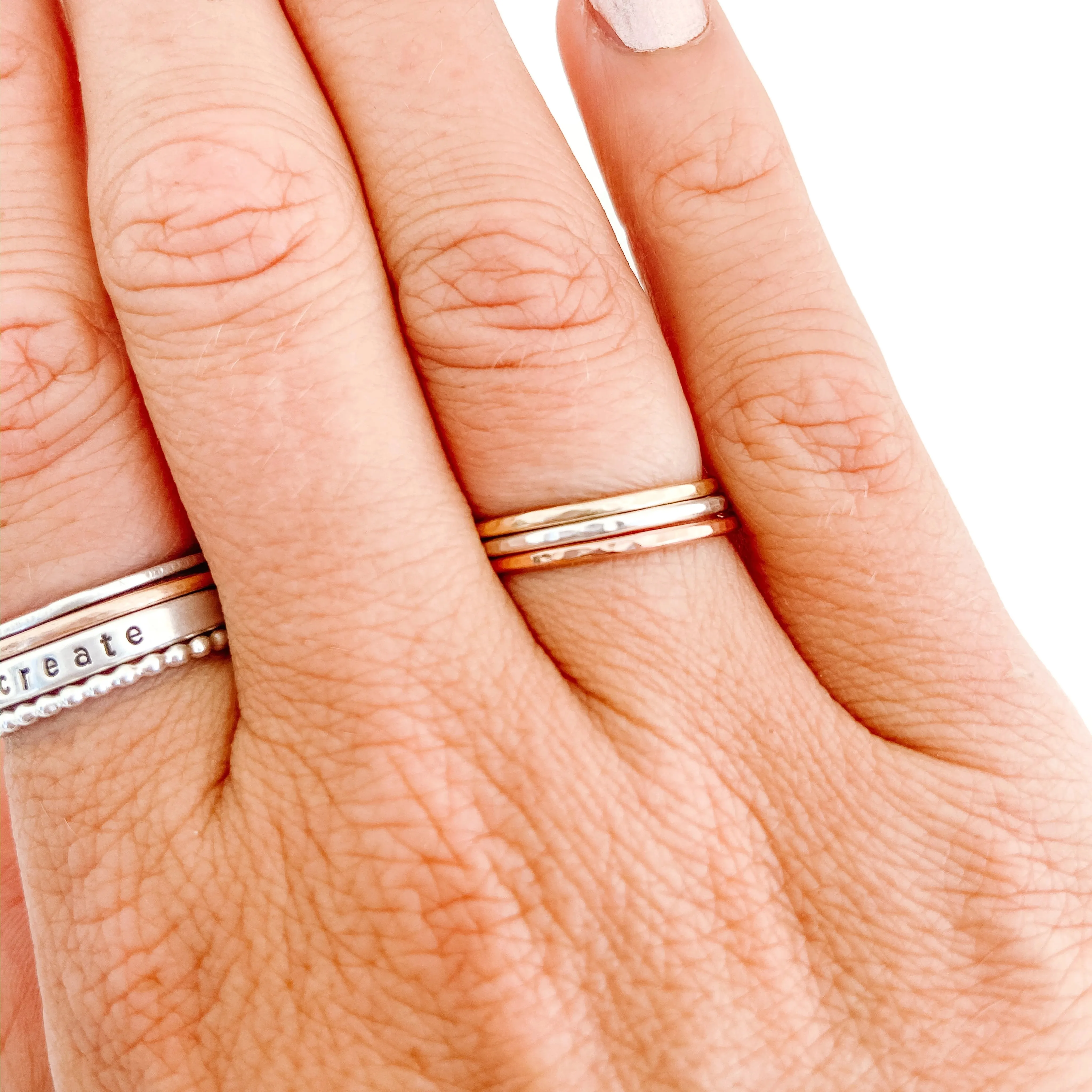 Hammered Stacking Ring