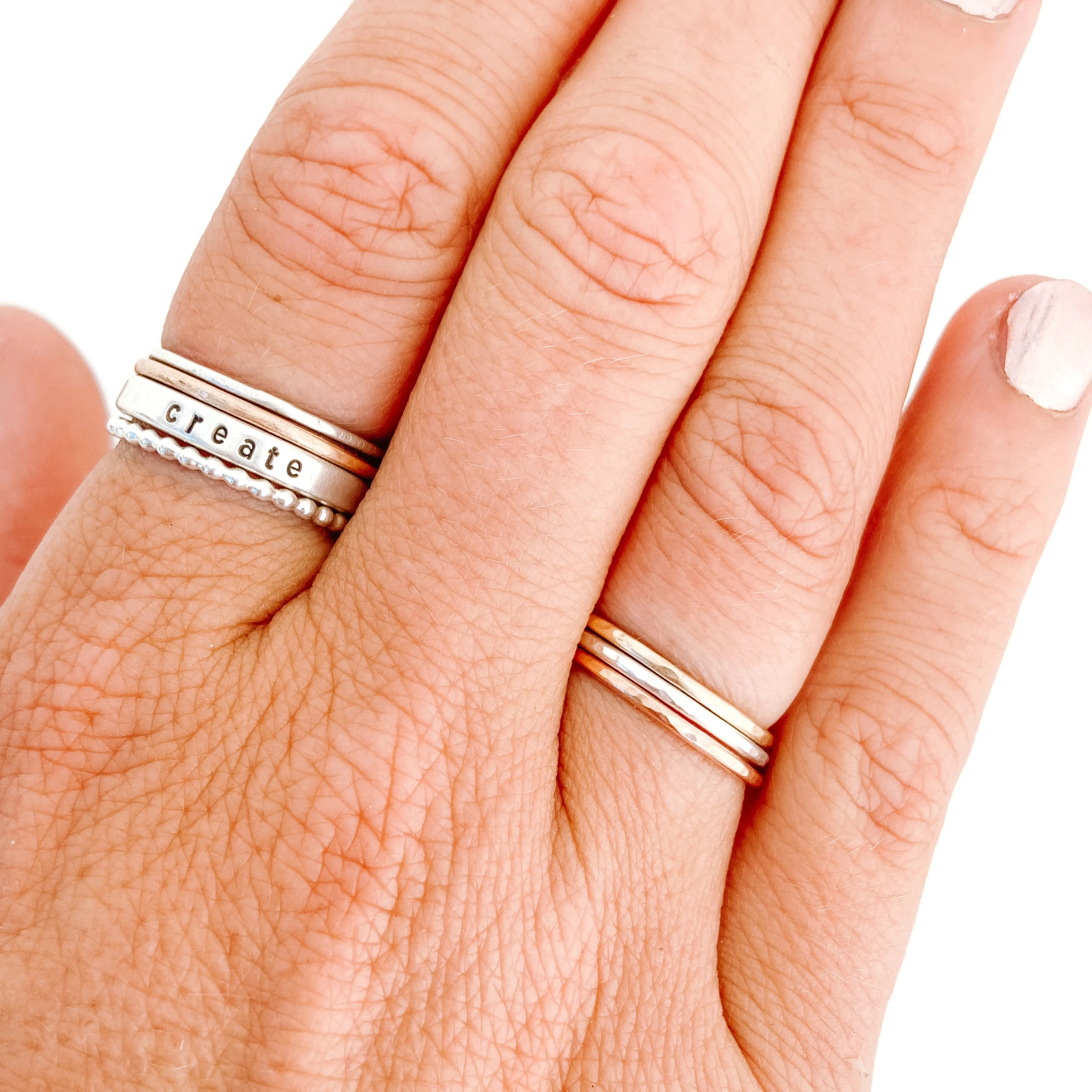 Hammered Stacking Ring