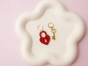Heart lock and key Valentines Acrylic Earrings, Valentine Earrings, Mothers day gift,Dangle Earrings, Earrings for girls, Trendy Accessories