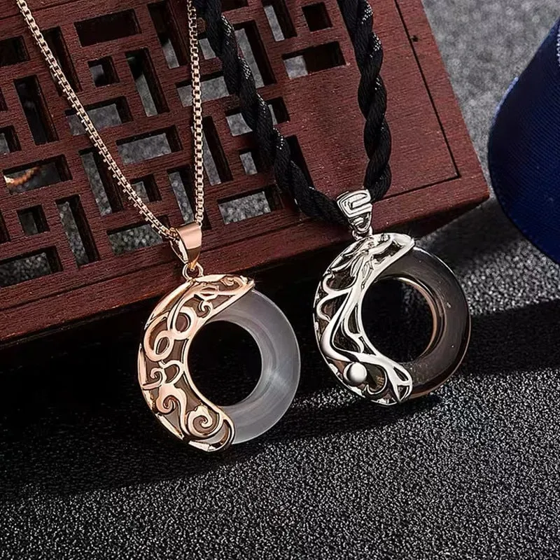 Heaven Officials Blessing Couple Necklaces Moonlight Pendant Necklace For Lovers Friendship Jewelry