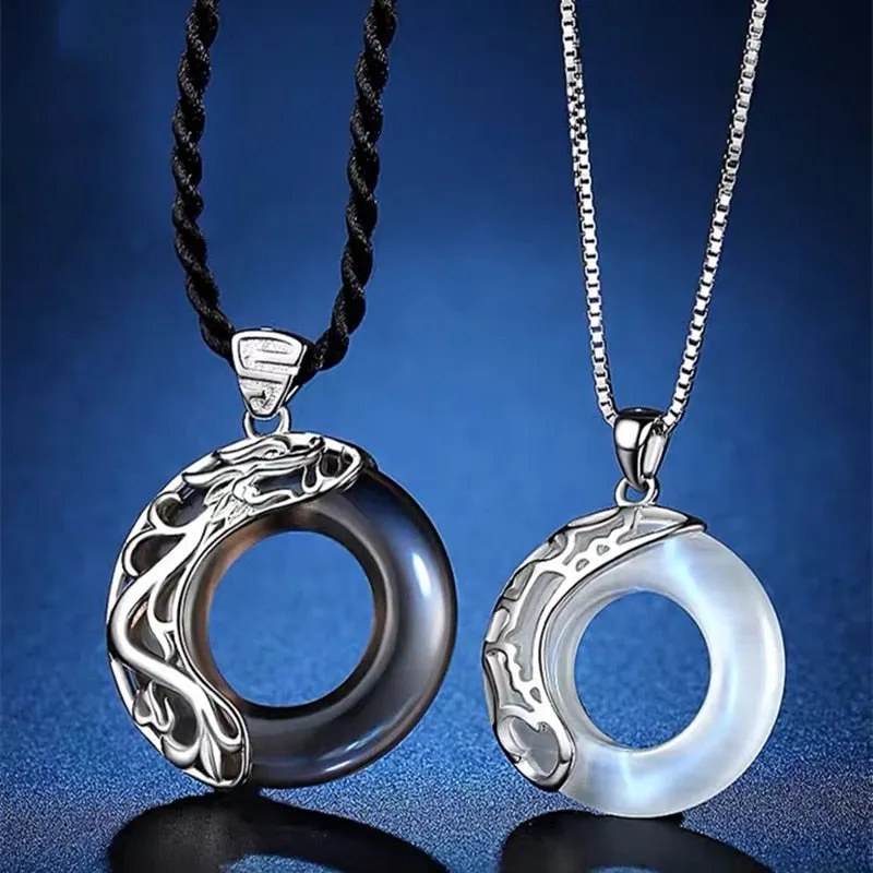 Heaven Officials Blessing Couple Necklaces Moonlight Pendant Necklace For Lovers Friendship Jewelry