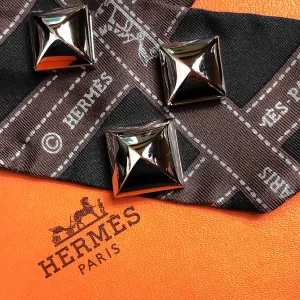 Hermes Medor Scarf Rings & Silk Bolduc Twilly w/Box