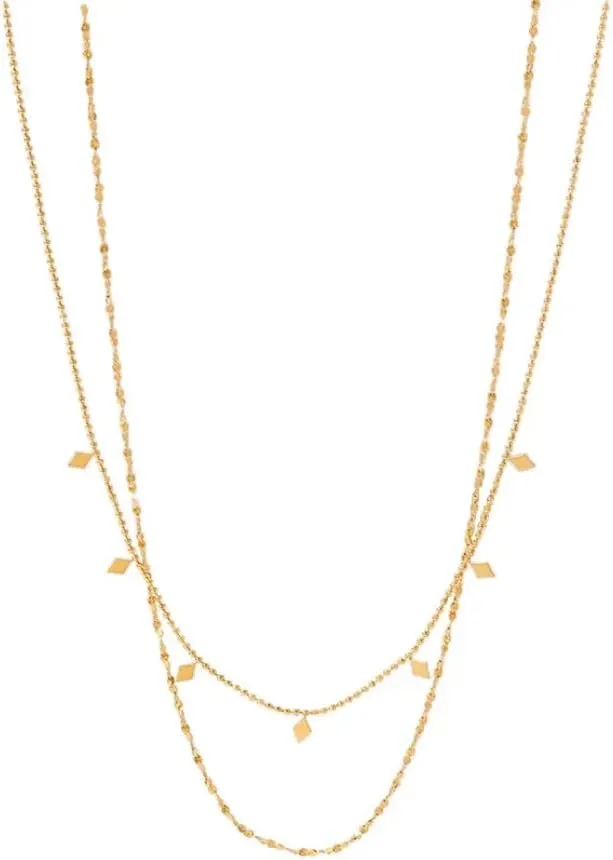 Herringbone Necklace for Women,Dainty Gold Necklace,18k Gold Plated Chain Choker Necklaces,Simple Gold Layered Necklaces,Gold Jewelry Gift for Women