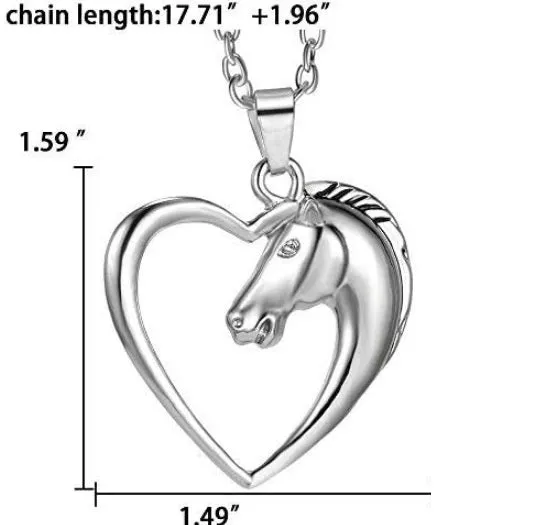 Hollow Horse Pendant Necklace