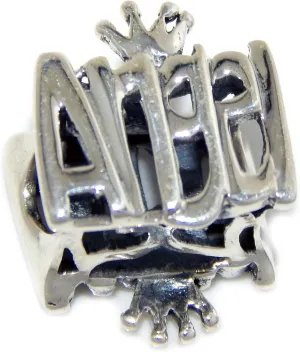 ICYROSE Solid 925 Sterling Silver Angel with Crown Charm Bead