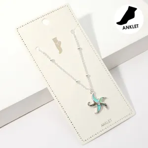 iLLASPARKZ Abalone Starfish Charm Anklet
