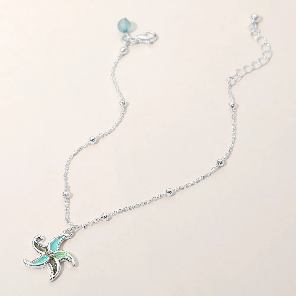 iLLASPARKZ Abalone Starfish Charm Anklet