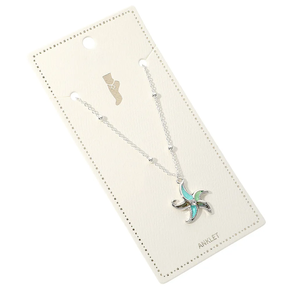 iLLASPARKZ Abalone Starfish Charm Anklet