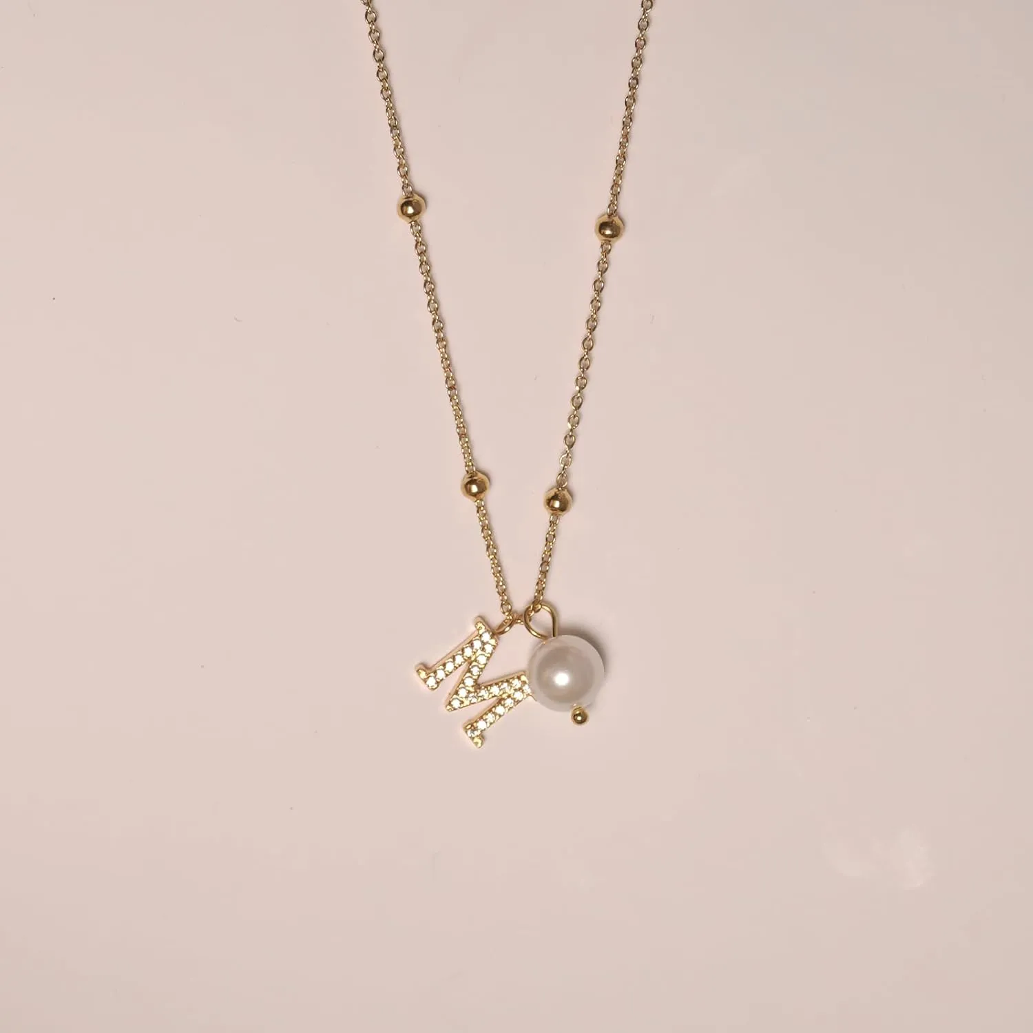 Initial Necklaces Dainty Gold Letter Necklace 14K Gold Plated Cute Name Choker Necklaces for Women Trendy Gold Personalized Jewelry Gift for Women