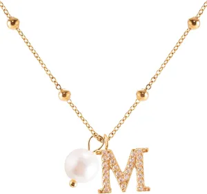 Initial Necklaces Dainty Gold Letter Necklace 14K Gold Plated Cute Name Choker Necklaces for Women Trendy Gold Personalized Jewelry Gift for Women