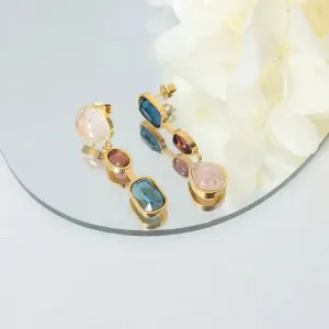Inlaid Dangle Earrings