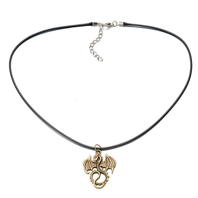 Inspired "Song of Ice and Fire" Dragon Pendant Necklace for Women