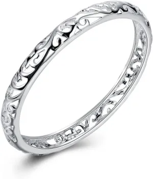KACON Sterling Silver Bangle Bracelet, Fashion Simple Open Bangles Cuff bracelets for Women