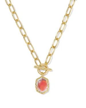 Kendra Scott Daphne Link and Chain Necklace - Gold/Dichroic Glass