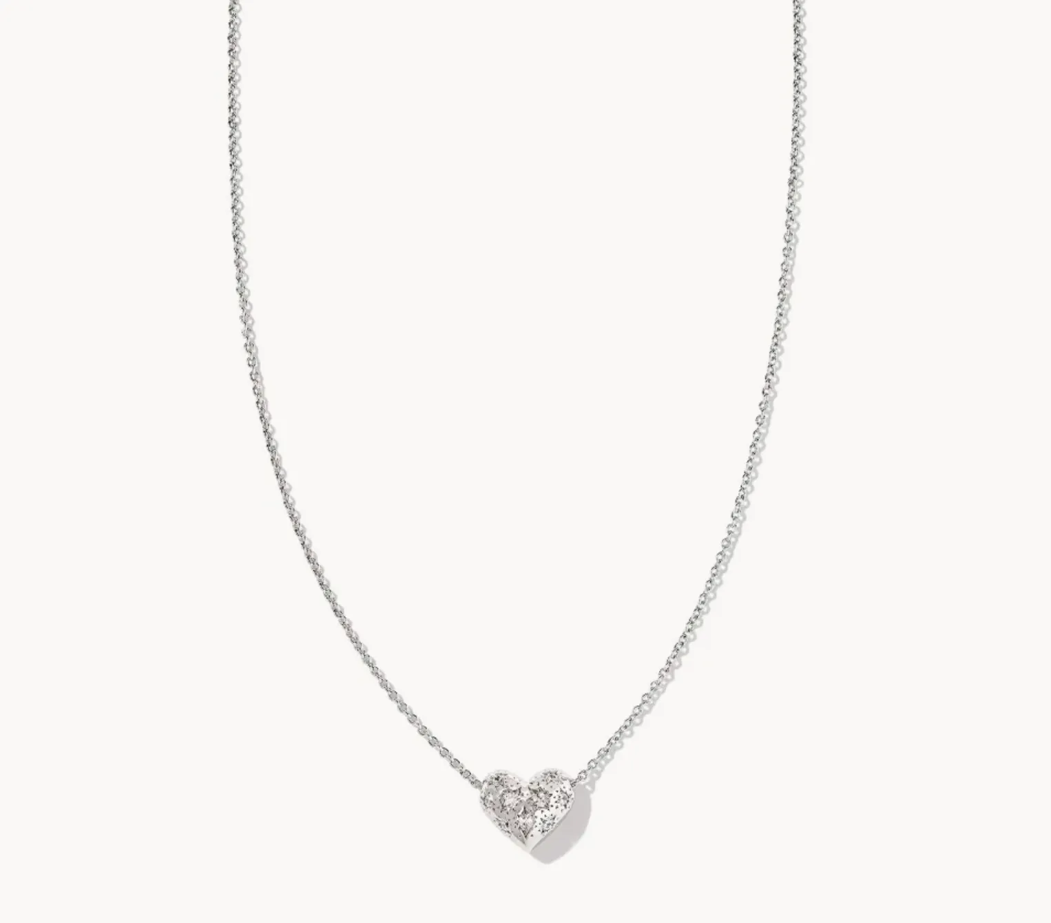 Kendra Scott Holland Heart Necklace White Crystal