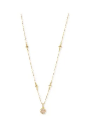Kendra Scott Nola Iridescent Drusy Short Gold Necklace