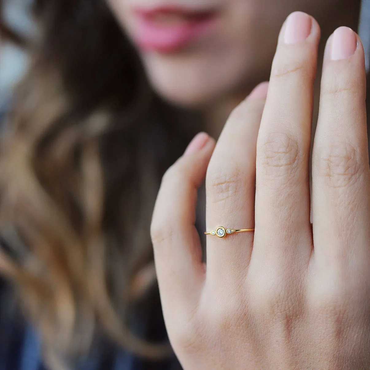 Kiss Plus Dainty Birthstone / Diamond Promise Ring