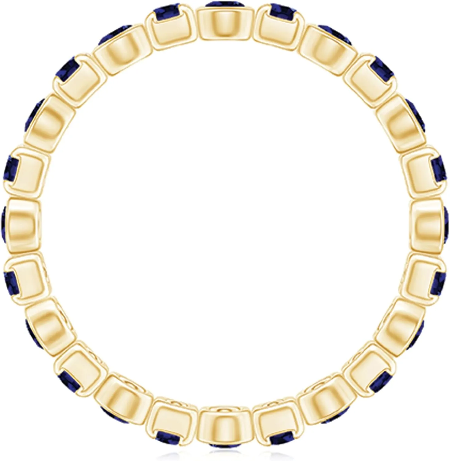 Lab Created Blue Sapphire Full Eternity Ring for Women, Certified, Aaa Quality, Wedding Anniversary Band Ring, Lab Grown Blue Sapphire Band