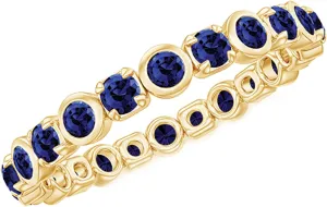 Lab Created Blue Sapphire Full Eternity Ring for Women, Certified, Aaa Quality, Wedding Anniversary Band Ring, Lab Grown Blue Sapphire Band