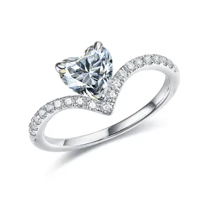 Lady Heart Sterling Silver Wedding Ring