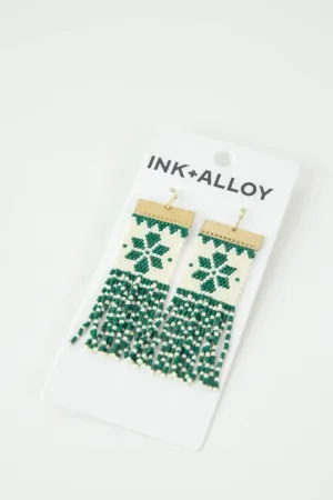 Lauren Holiday Beaded Earrings | Ink   Alloy