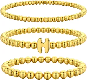 Layered Bracelets for Women,Dainty 14K Gold Plated Bracelets Stack,Link Chain Bracelet Stackable Non Tarnish Jewelry Gifts for Women