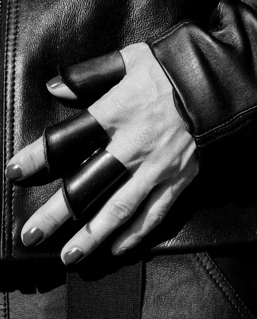LEATHER  STEEPLE  RING
