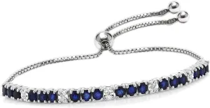LeCalla 925 Sterling Silver Bracelets for Women | Italian Handmade Adjustable Bolo Link Chain Bracelets | Women's Sliding Bolo Bracelets