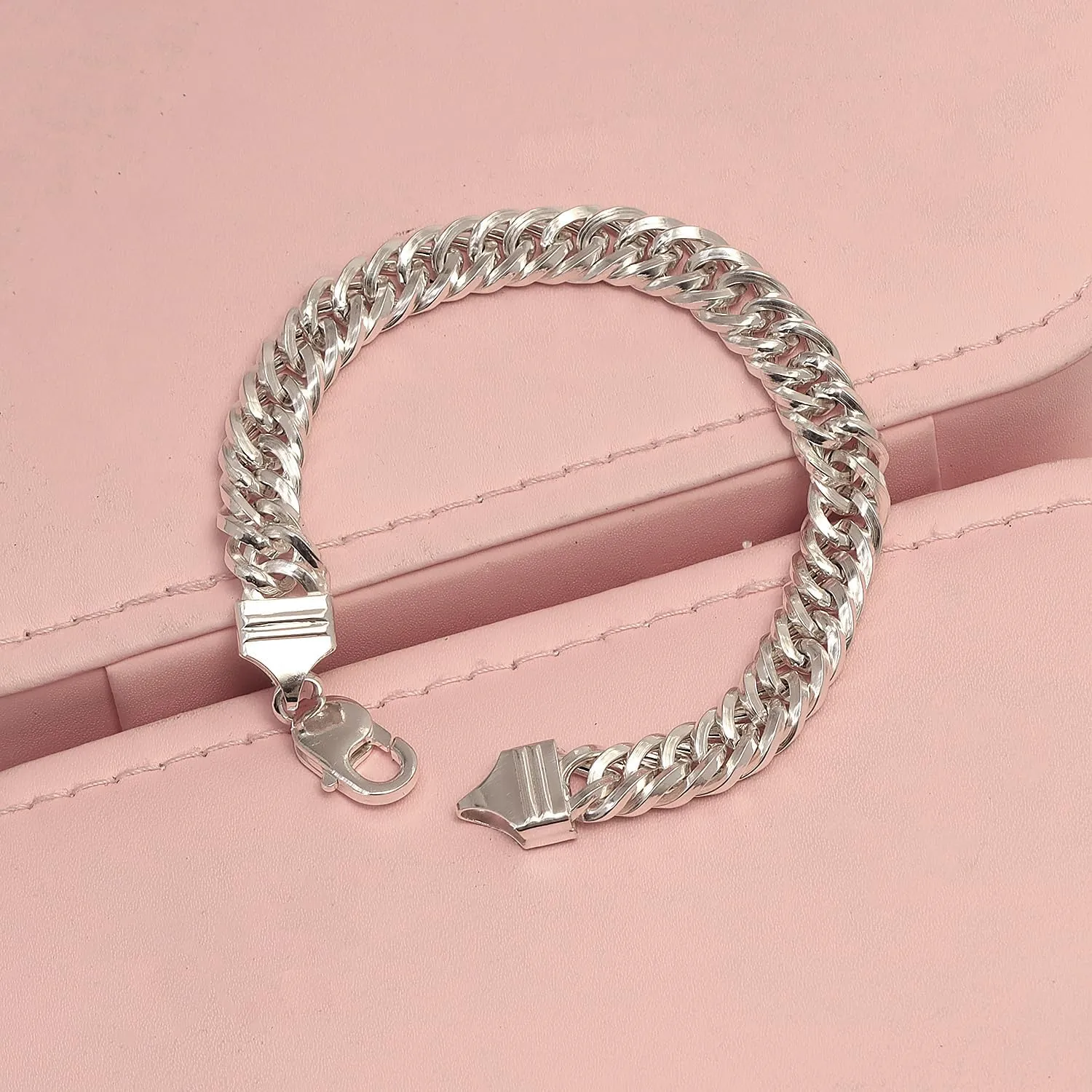 LeCalla Handmade Sterling Silver Mens Bracelets | Solid Italian 925 Chain Bracelets | Classic Designs Chain Bracelets for Men | Men's Silver Bracelet Gift for Dad, Boyfriend, Son