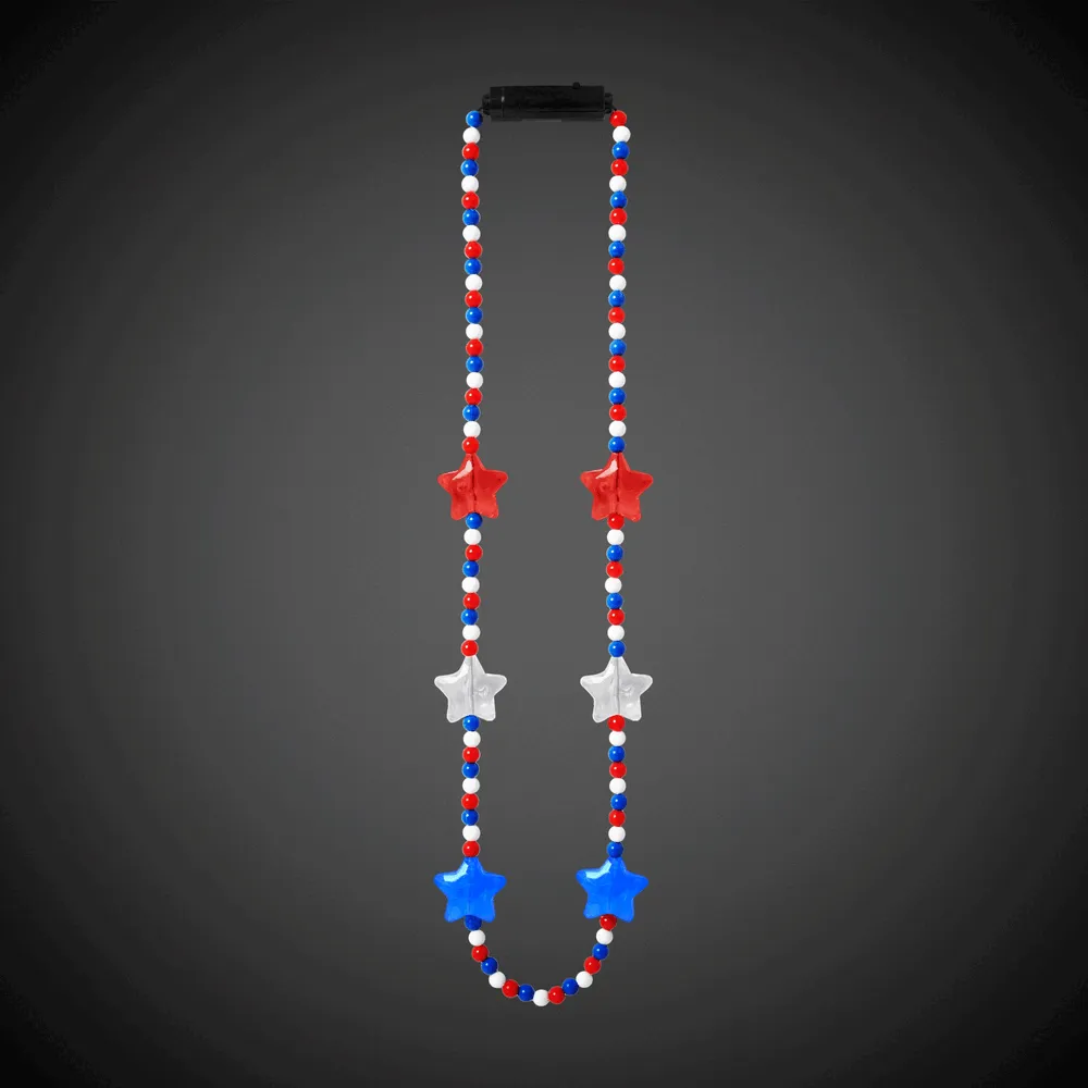 LED Patriotic Star Necklaces Retail Counter Display