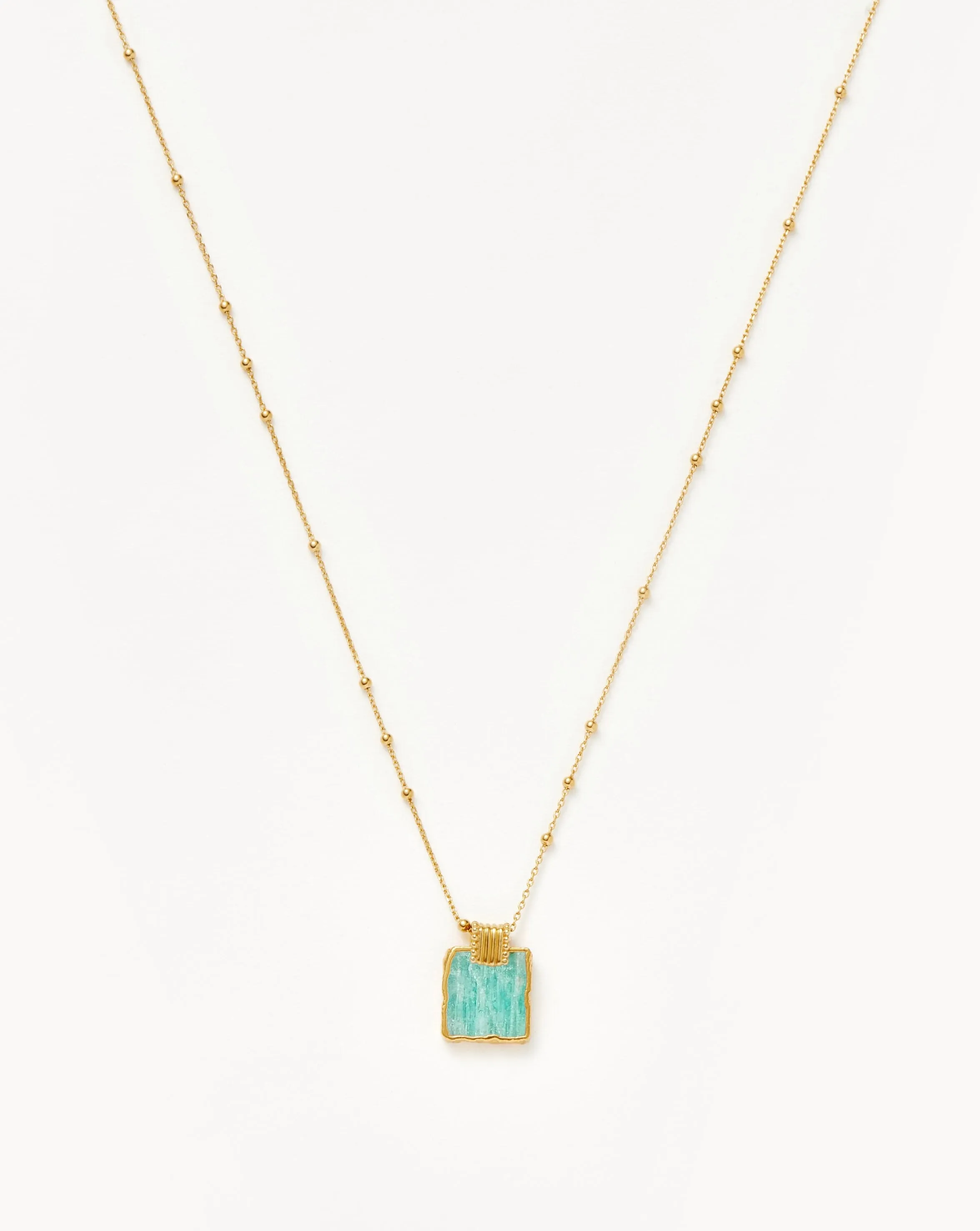 Lena Charm Necklace | 18k Gold Plated/Amazonite