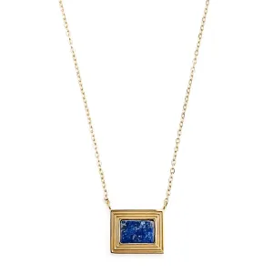 Linka Gold Lapis Necklace