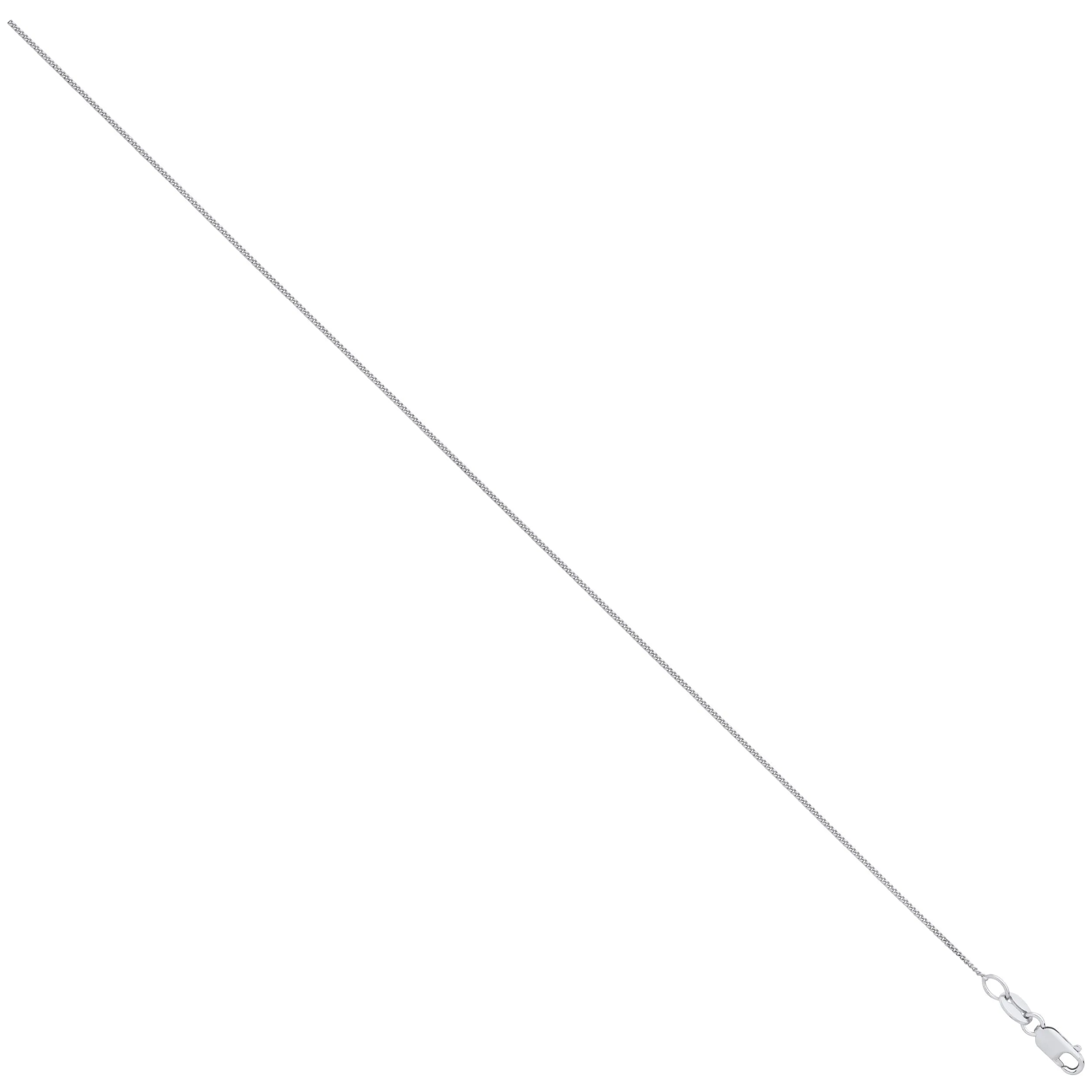 Lloyds 0.8mm Curb Chain Chain Necklace - Platinum