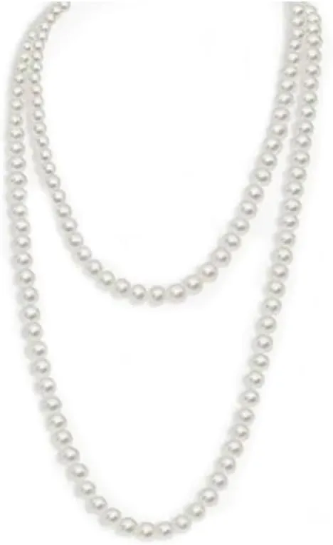 Long Pearl Necklace Simple Imitate Pearl Beaded Necklace Peart Choker Necklace for Women Gifts