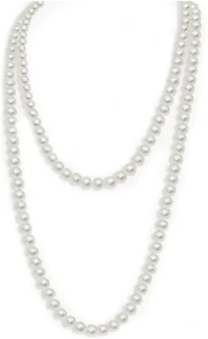 Long Pearl Necklace Simple Imitate Pearl Beaded Necklace Peart Choker Necklace for Women Gifts