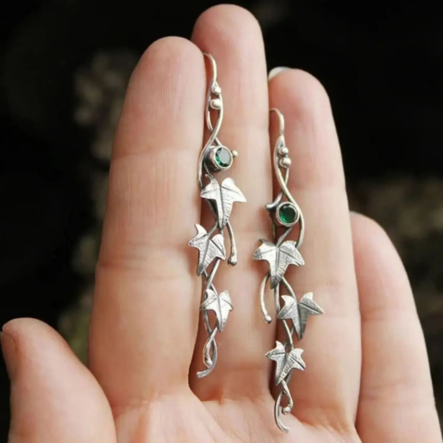 LOVCIA Ivy Leaf Alloy Dangle Earrings