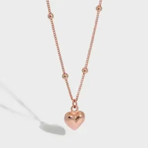 LOVCIA Mini Heart Masculine 925 Sterling Silver Necklace