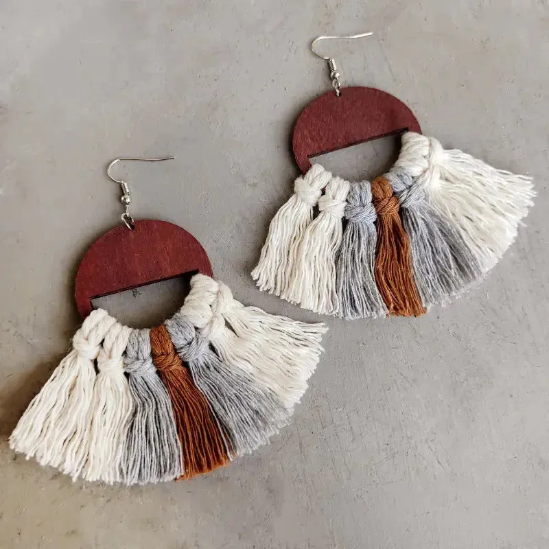 LOVCIA Tassel Detail Drop Earrings