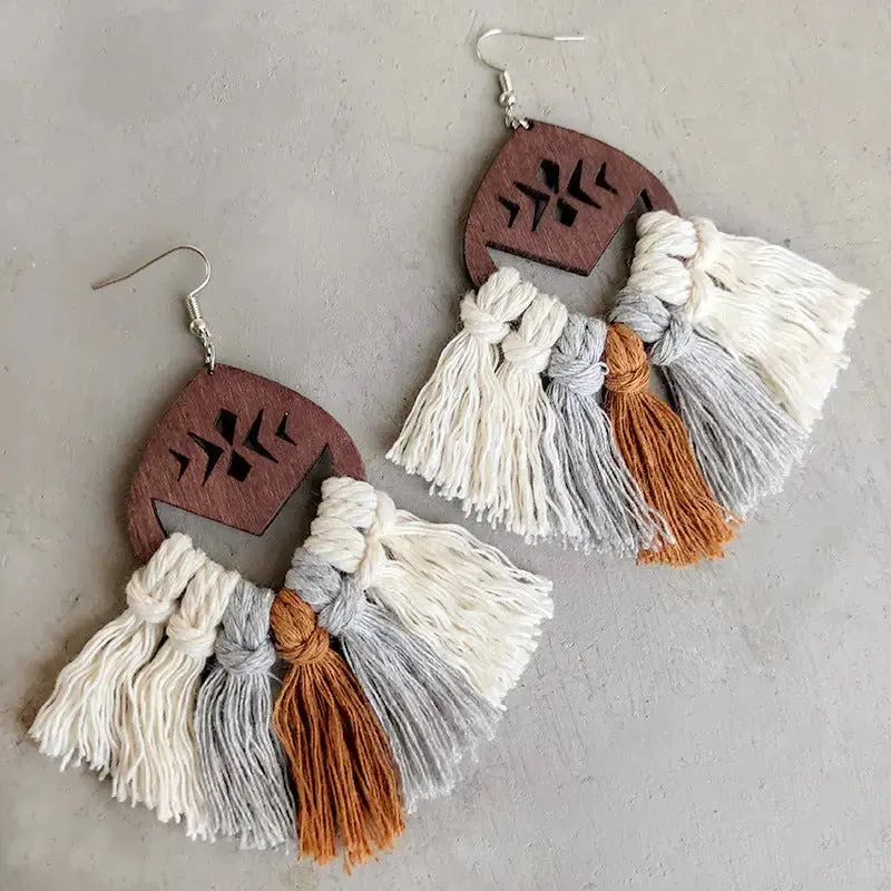 LOVCIA Tassel Detail Drop Earrings