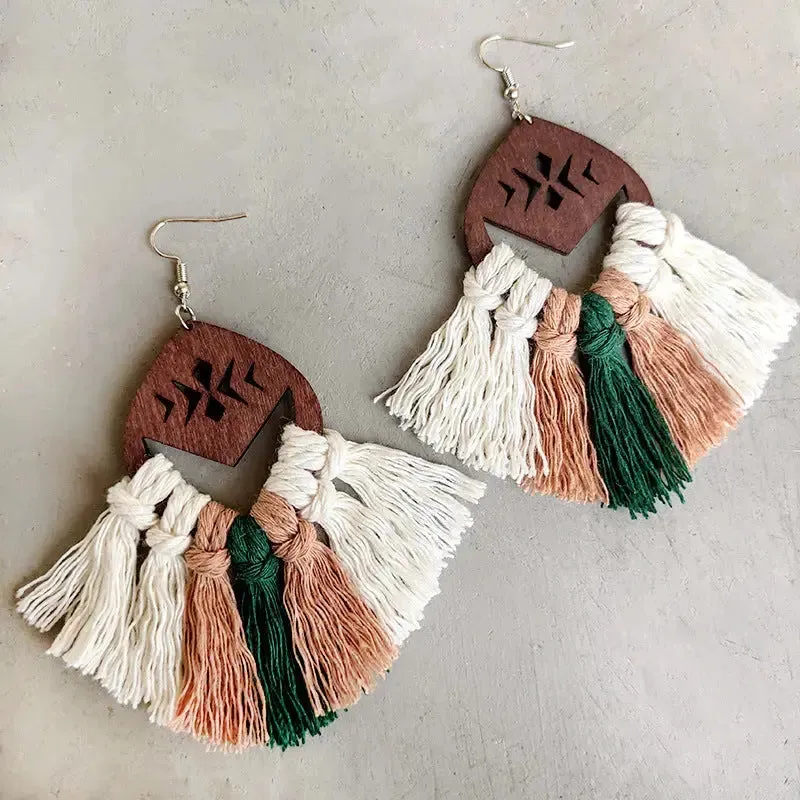 LOVCIA Tassel Detail Drop Earrings