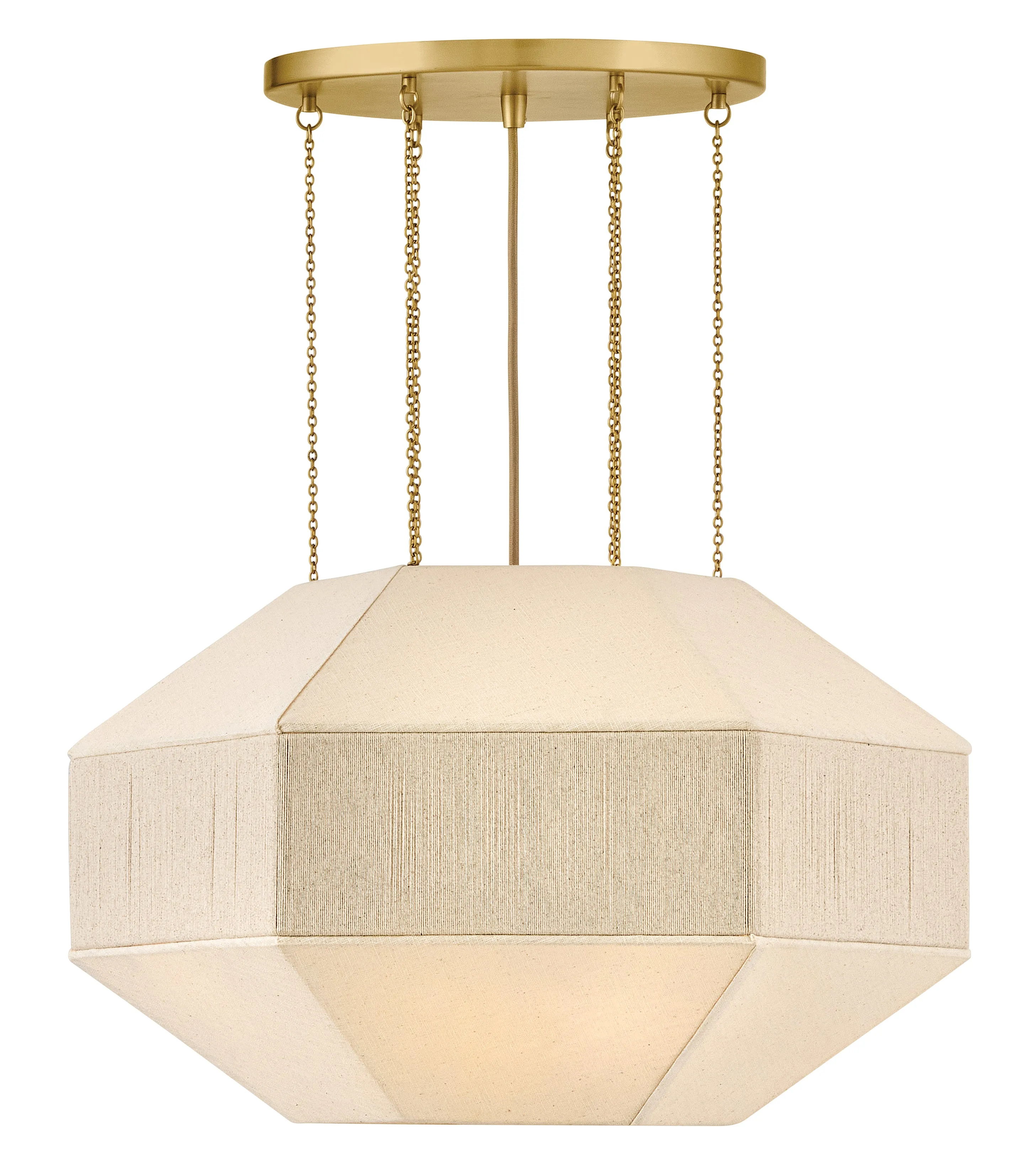 Lyla 4-Light Medium Convertible Chandelier in Lacquered Brass