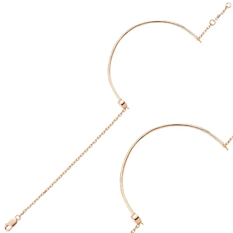 Maria Dainty Silver Chain Bracelet Cuff