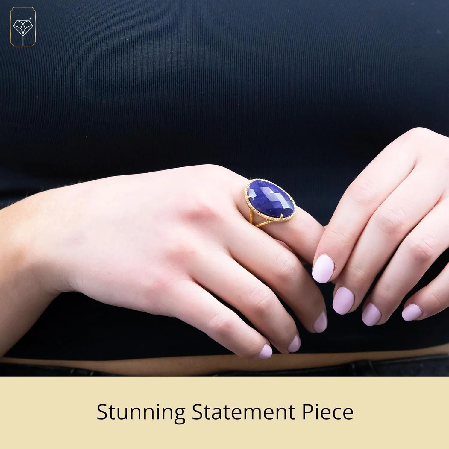 MAX   STONE 16 Ct. Birthstone Rings in 18k Gold Over Sterling Silver with White Topaz Accents - Oval Statement and Gemstone Rings