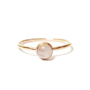 Medium Moonstone Stacking Ring in Gold
