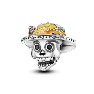 Mexican Catrina Style Skull Charm