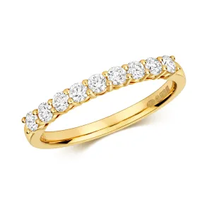Mia Claw Set Eternity Diamond Ring - 18k Yellow Gold, 0.45ct